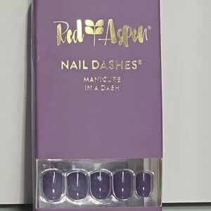 Red Aspen Nail Dashes ROCKY MOUNTAIN IRIS Medium Length Square  Reusable Purple